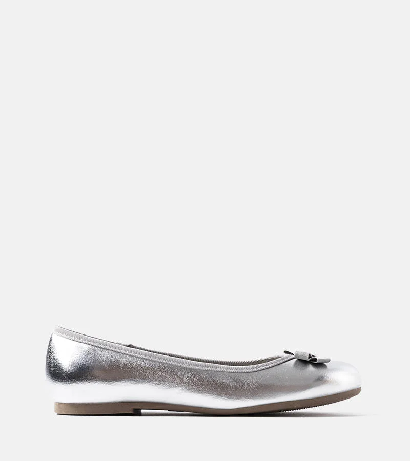 Ezüst fényesített balerina cipők Fedro