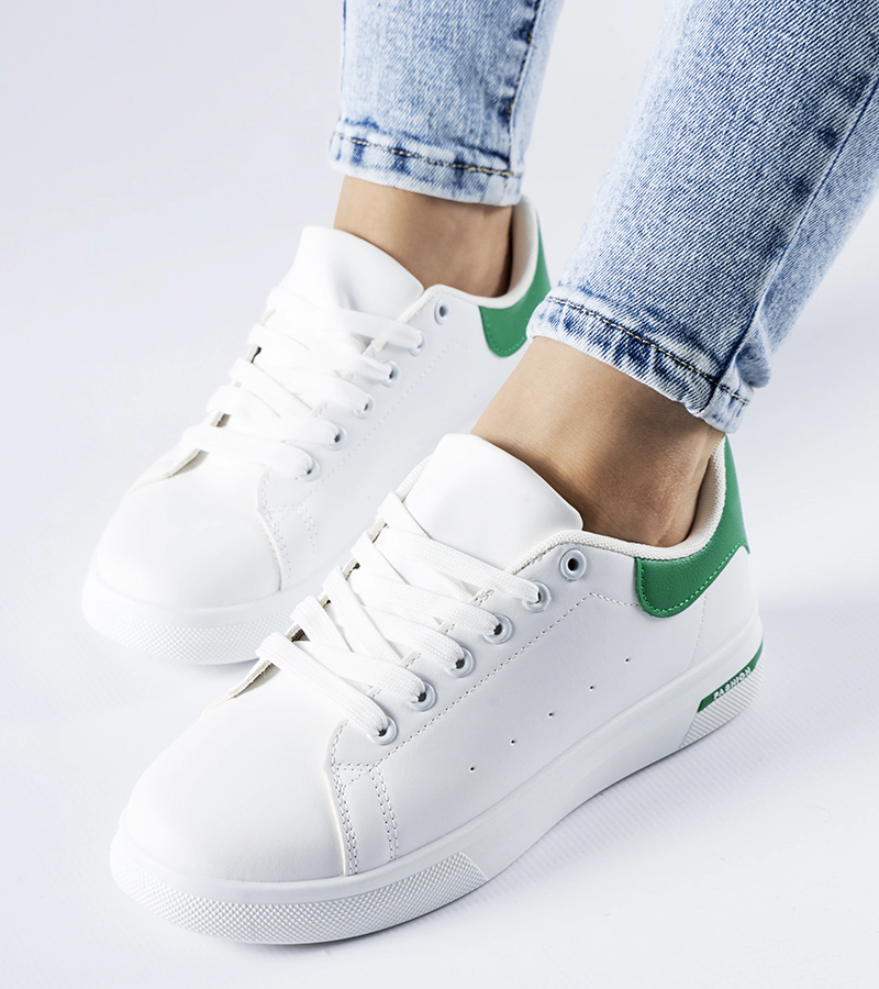 Fehér-zöld Leland sneakerek