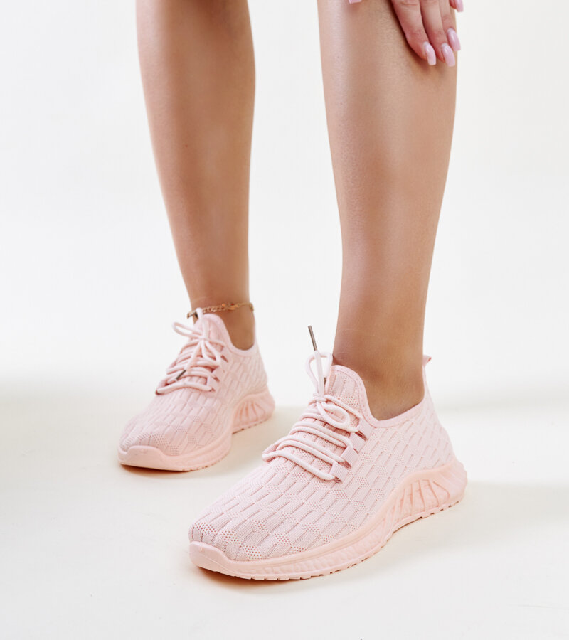 Milena rózsaszín anyagból készült tornacipői