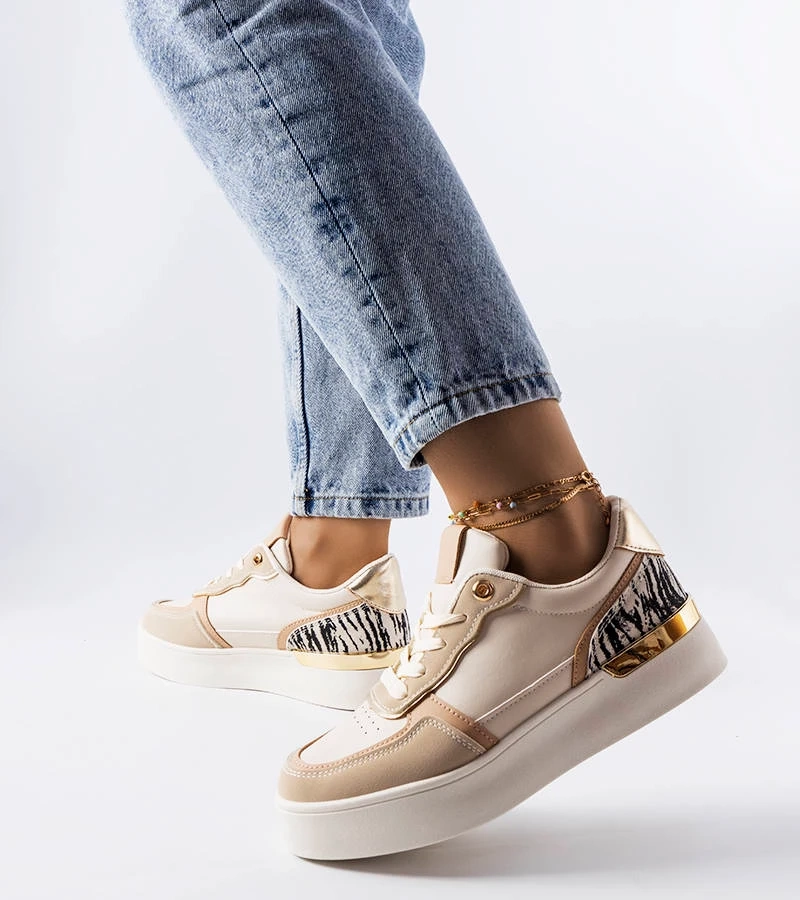 Tooele bézs platformos tornacipők