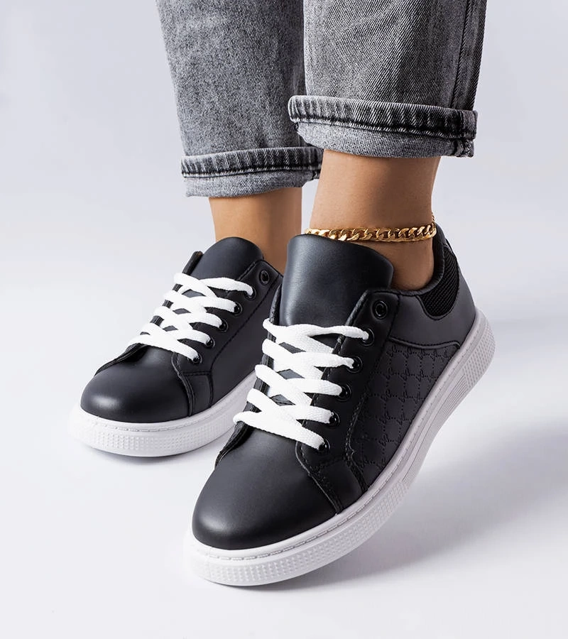 Fekete cipők Dreux domborítással