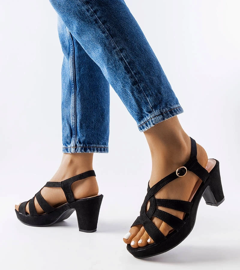 Fekete sarokszandál Monjeau