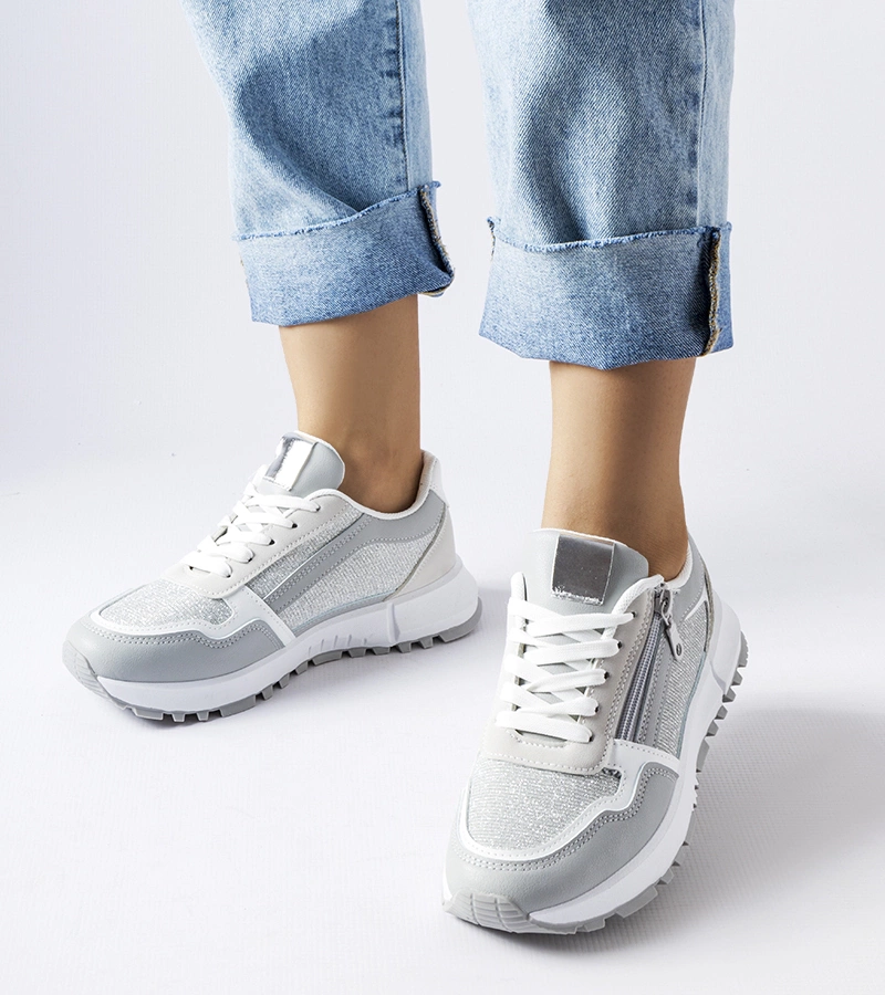 Szürke-ezüst női tornacipők Camuzzoni