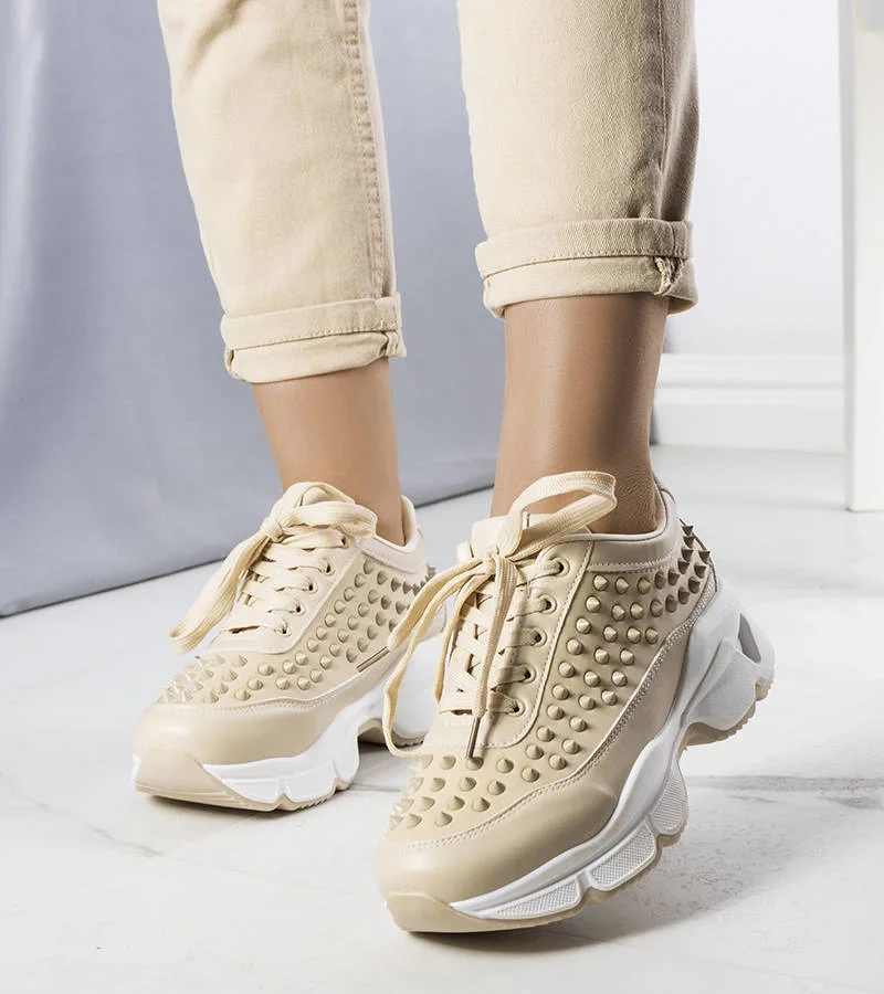 Suzeta női bézs tornacipők