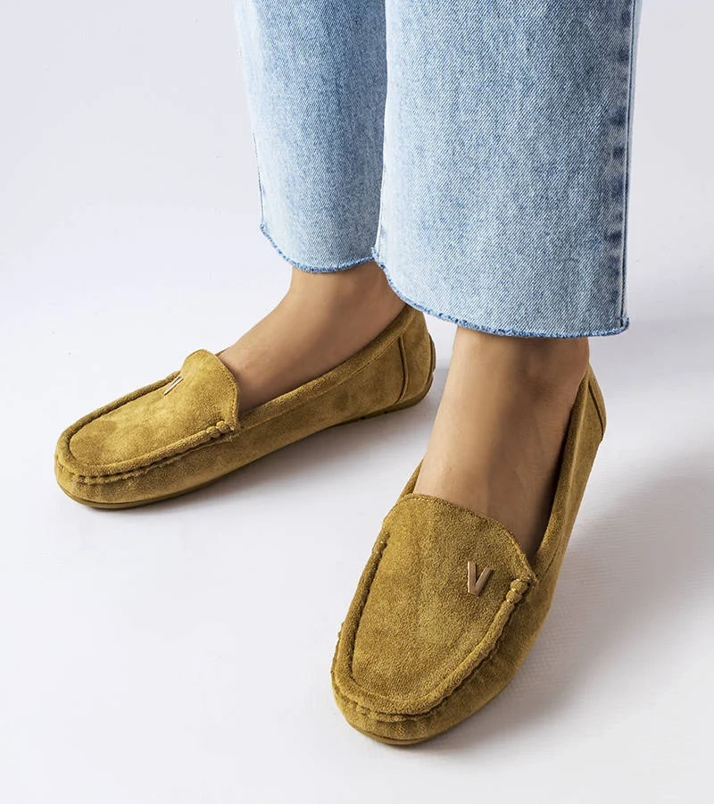 Zöld mokaszinok öko-bársonyból Beltsville