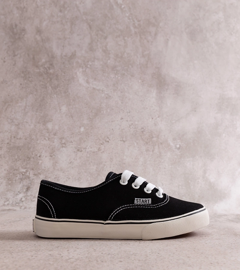 Costrana fekete gyermek teniszcipők