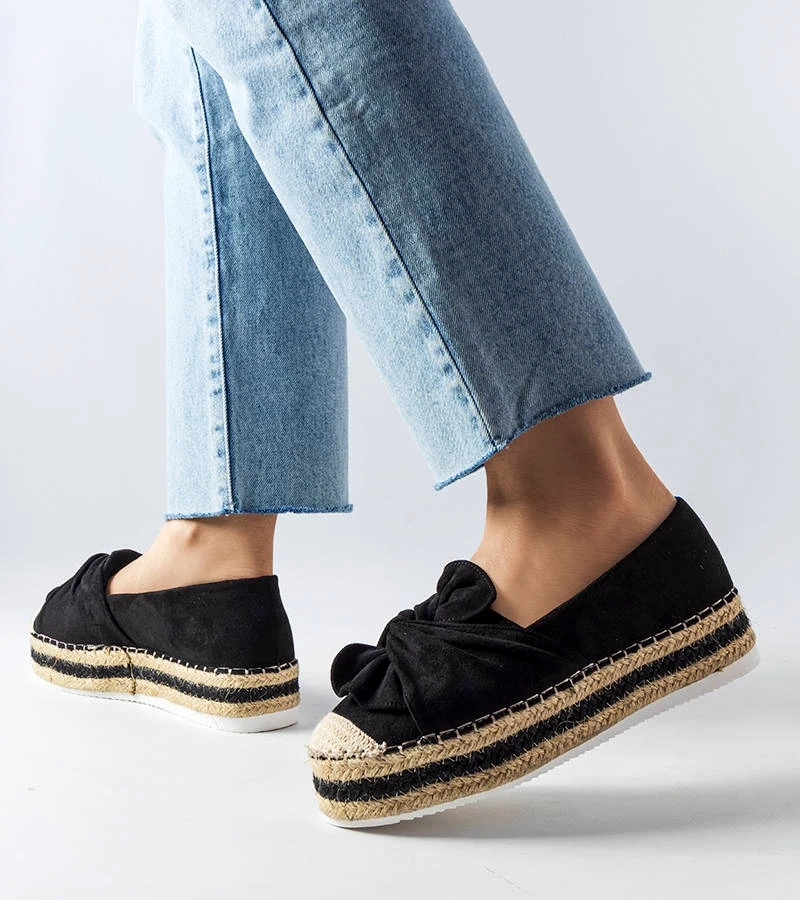 Fekete platformos espadrillek Idana