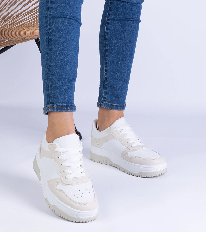 Bézs vastag talpú tornacipő Undina