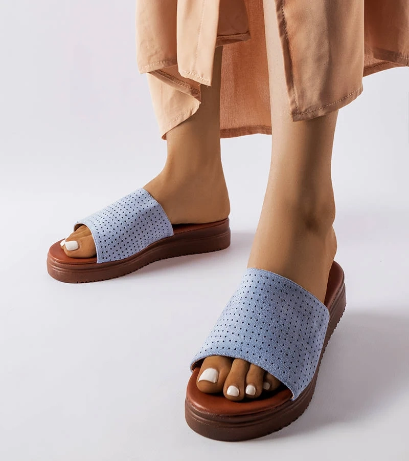 Kék szandál áttört felsőrésszel Idabel