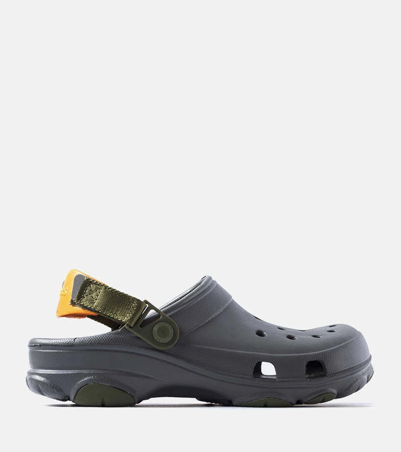 Szürke lyukas Crocs papucs