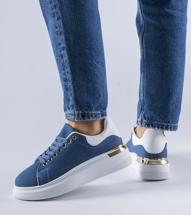 Kék Scuderlando platform sneakerek