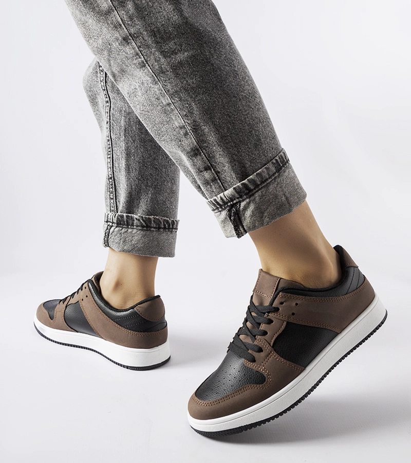 Barna-fekete Jacqueline tornacipők