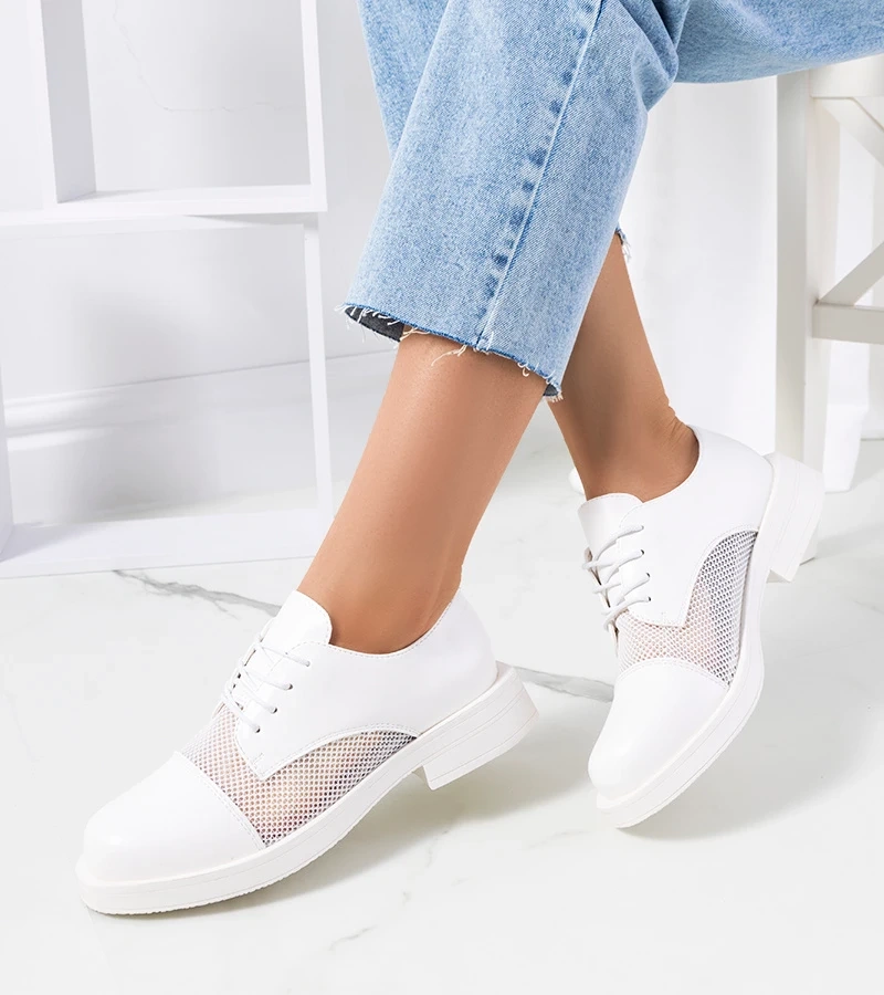 Fehér női félcipő Huard