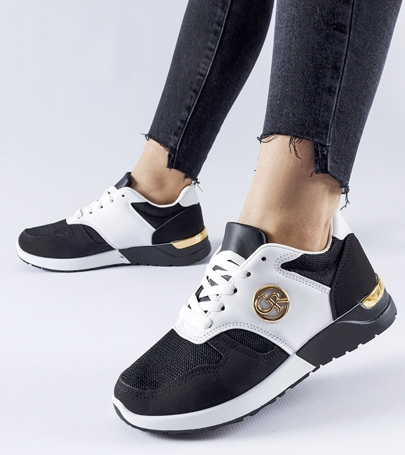 Fekete-fehér Almenno sportos sneakerek