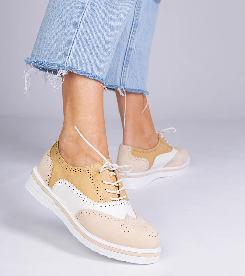 Bézs klasszikus oxford cipők Toddi