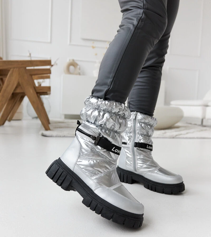 Ezüst melegített női hótaposó Pulliam