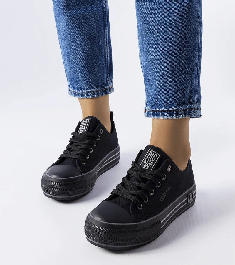 Fekete platformos tornacipő Big Star LL274184