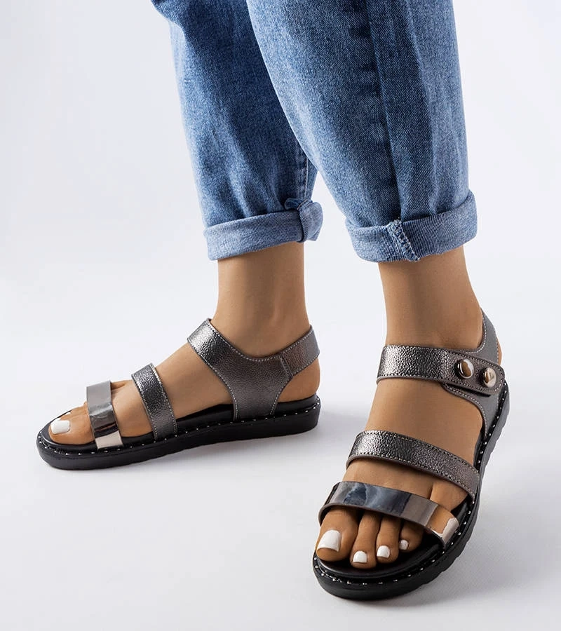 Szürke fém szandál Lanham