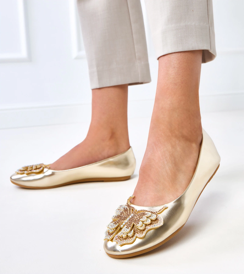 Arany balerinák díszes pillangóval Gruca