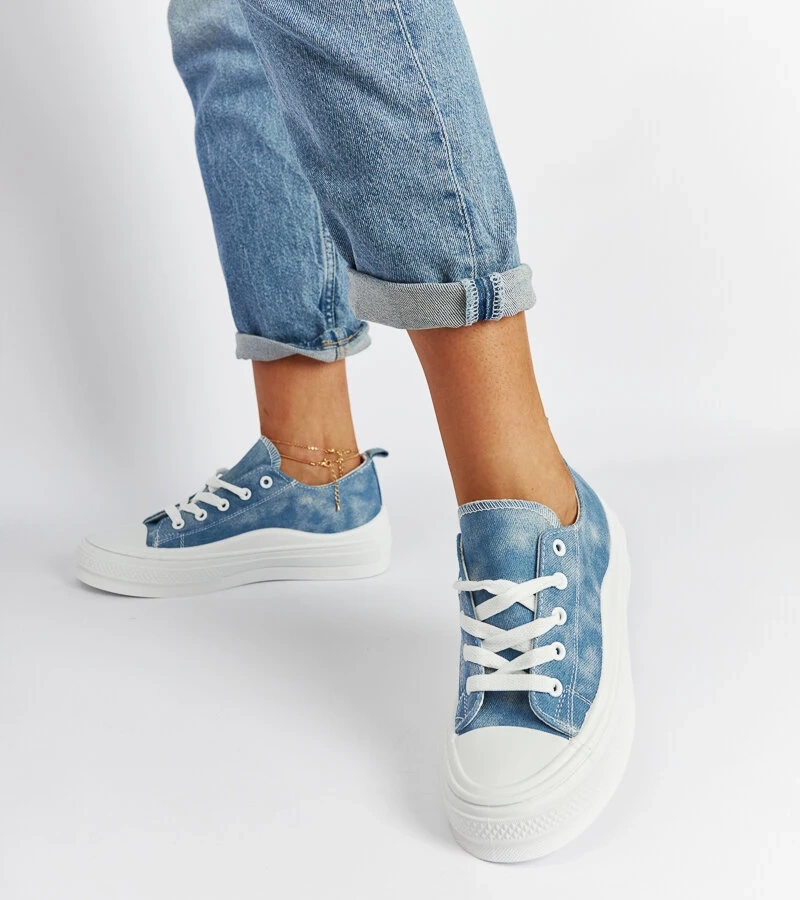 Blais platformos kék tornacipő