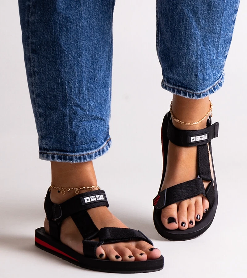 Fekete sport szandál Big Star DD274A282