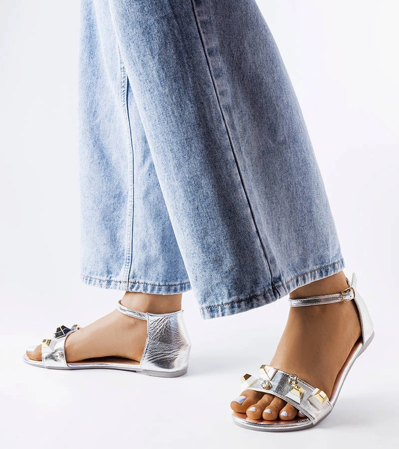 Riverdale ezüst díszes szandál