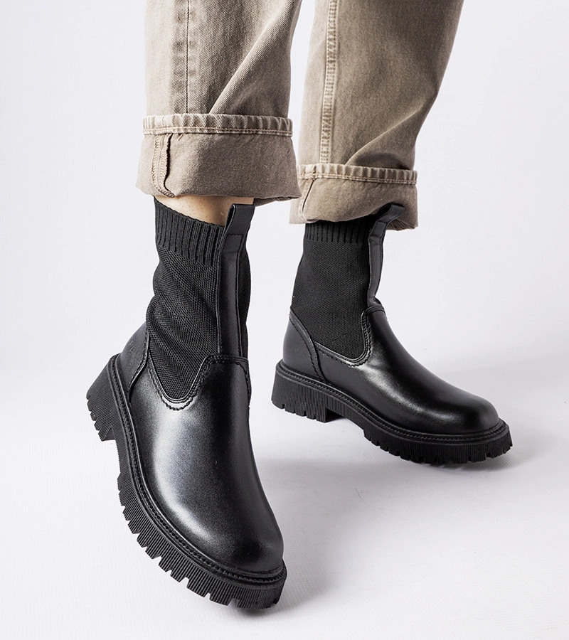 Fekete Big Star MM274543 becsúsztatható bokacsizma