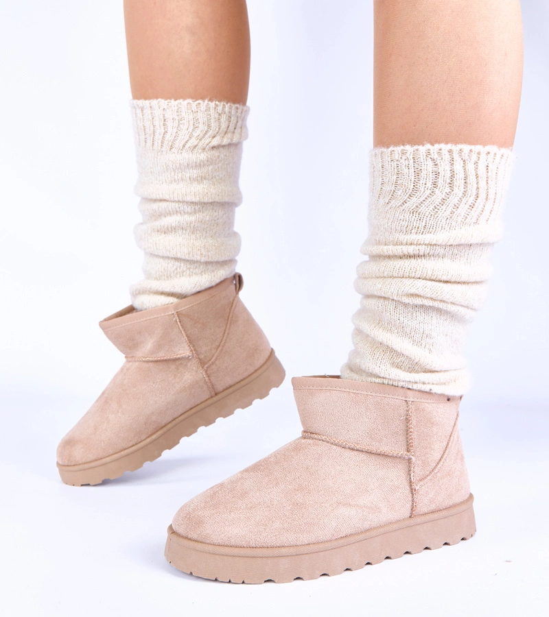 Bézs bundás hótaposó csizma Roelle