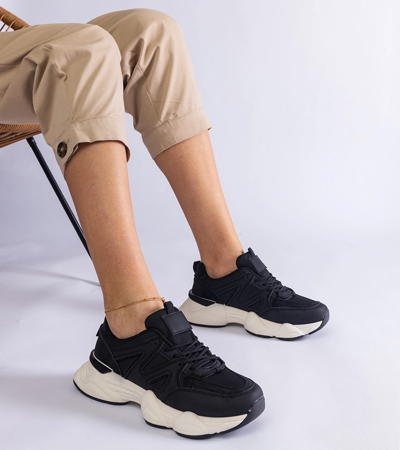 Fekete női sportos tornacipő Imperio