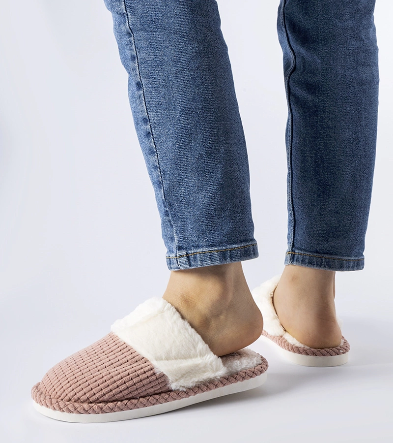 Rózsaszín meleg papucs Frappier