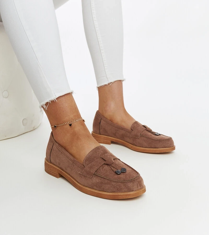 Barna szarvasbőr Vinceza mokaszinok