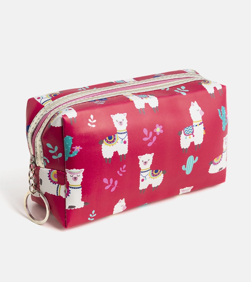 Rózsaszín kozmetikai táska Lama