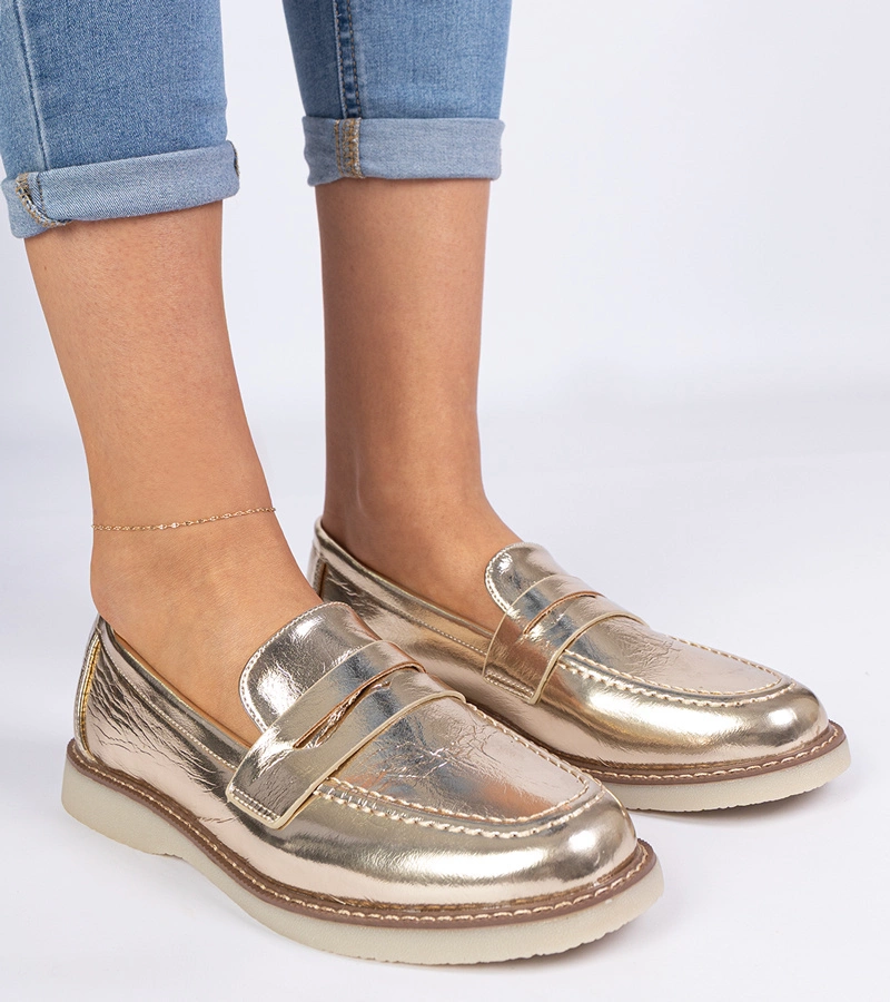 Arany klasszikus női mokaszin Merisa