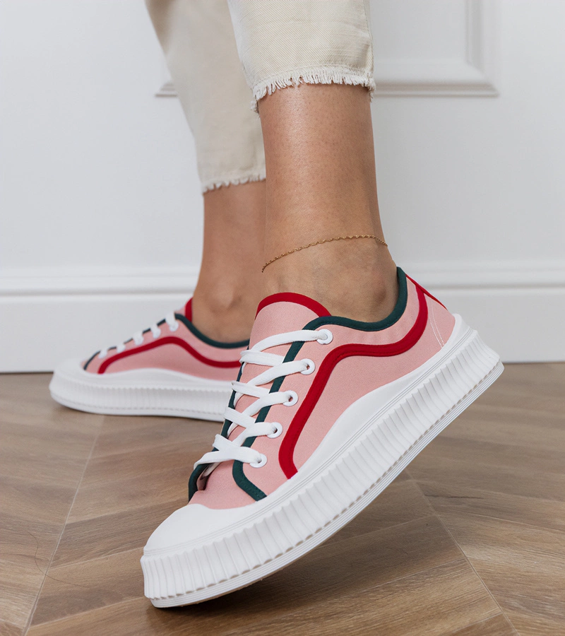 Rózsaszín női platform tornacipő Salis