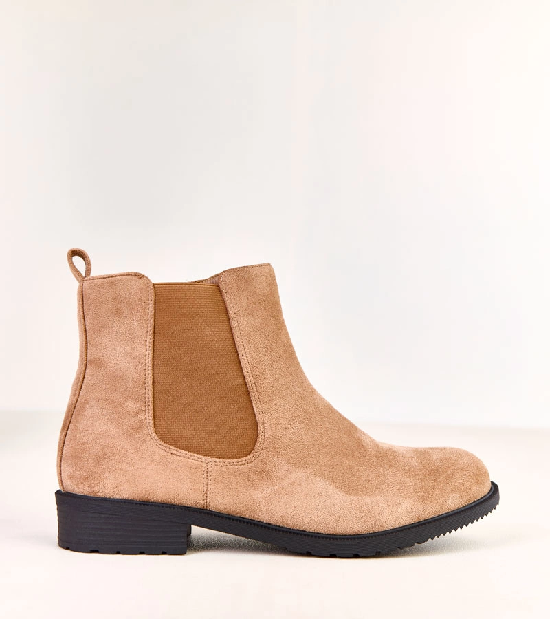 Salomi rugalmas betétes lapos barna bokacsizma