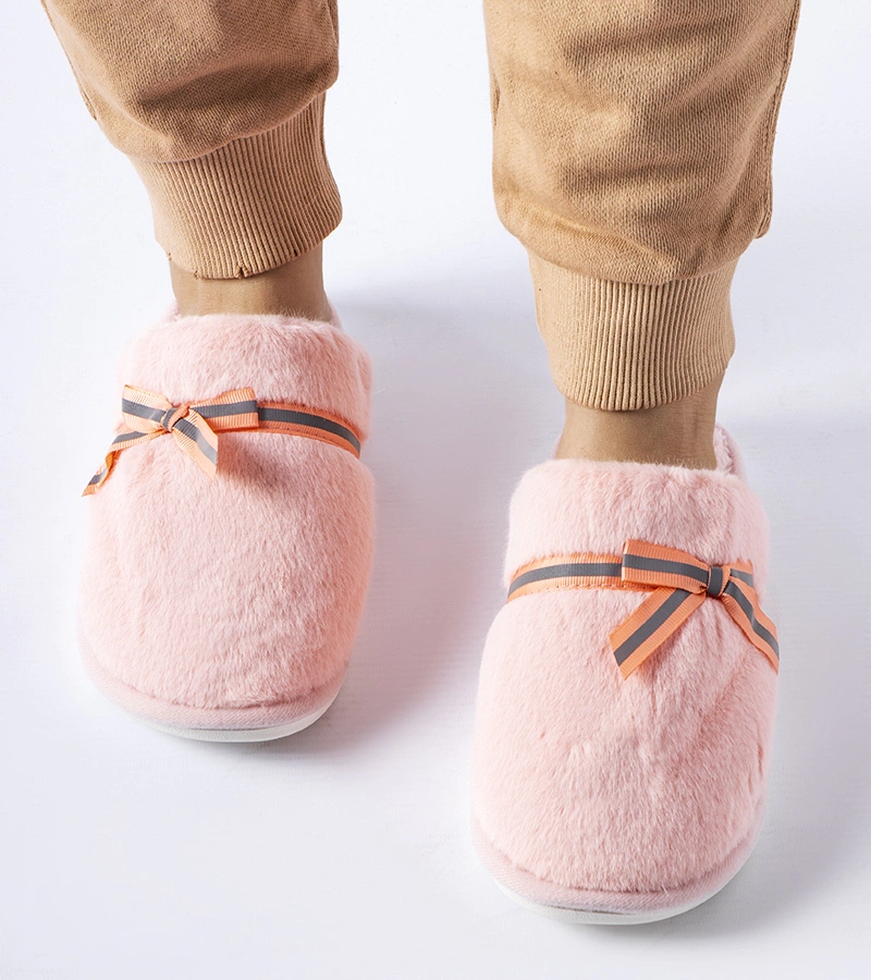 Rózsaszín meleg papucs Antonino masnival