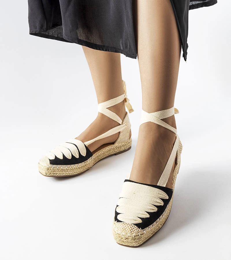 Fekete kötött espadrillek Trecastagni