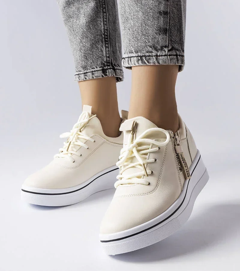 Alacsony talpú bézs szövetcipő Mathieu