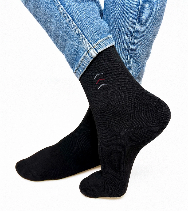 Fekete-fehér meleg Sella zokni