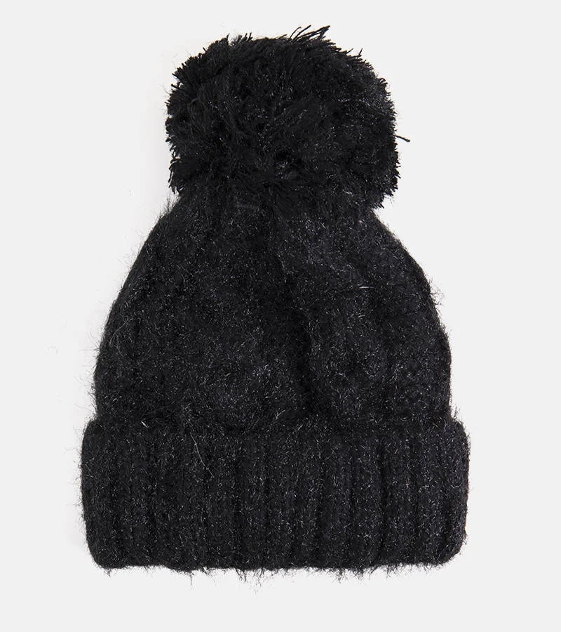 Fekete Karloti bojtos sapka