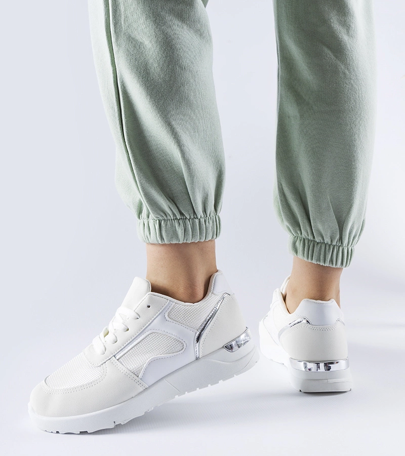 Fehér, vegyes anyagokból készült Gallo tornacipő