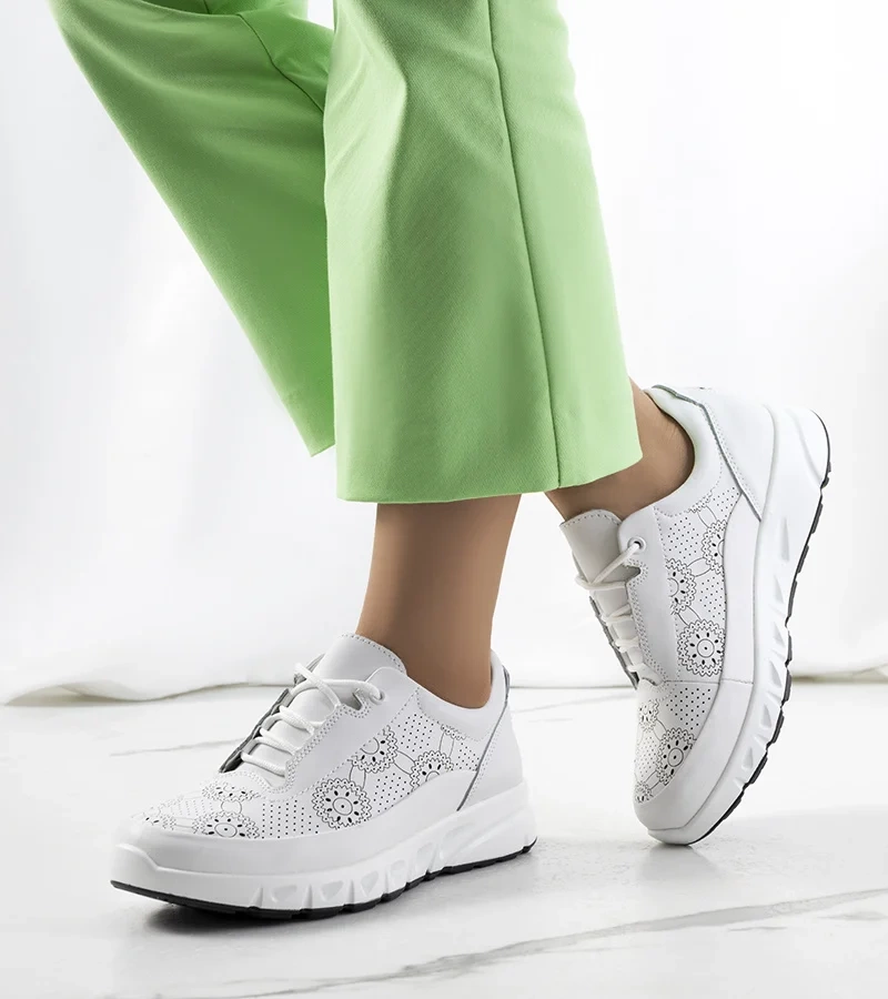 Fehér bőr Kaypa tornacipők