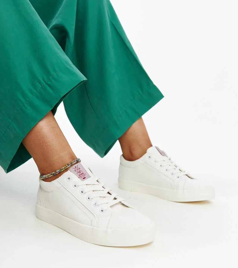 CROSS JEANS női fehér eko bőr tornacipő