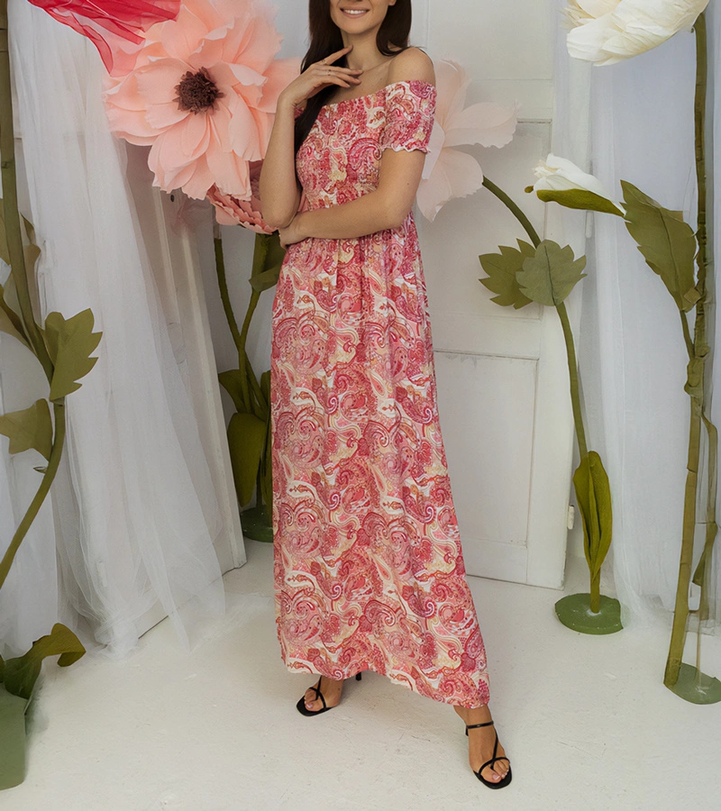 Zöld ruha redőzéssel Venezia