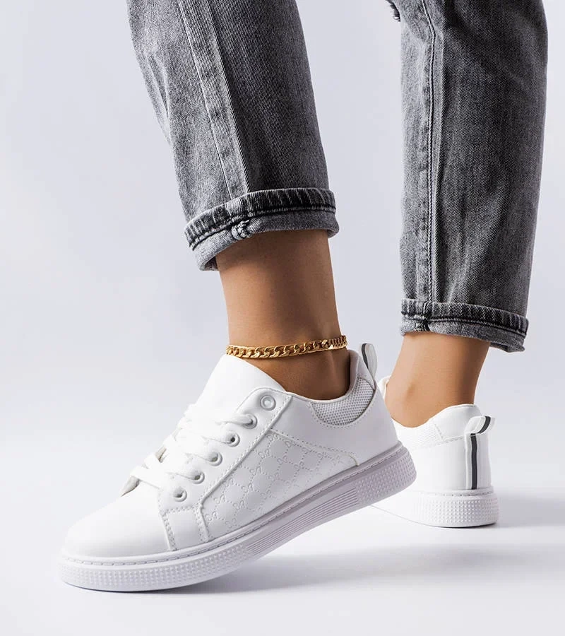 Fehér cipők Dreux domborítással