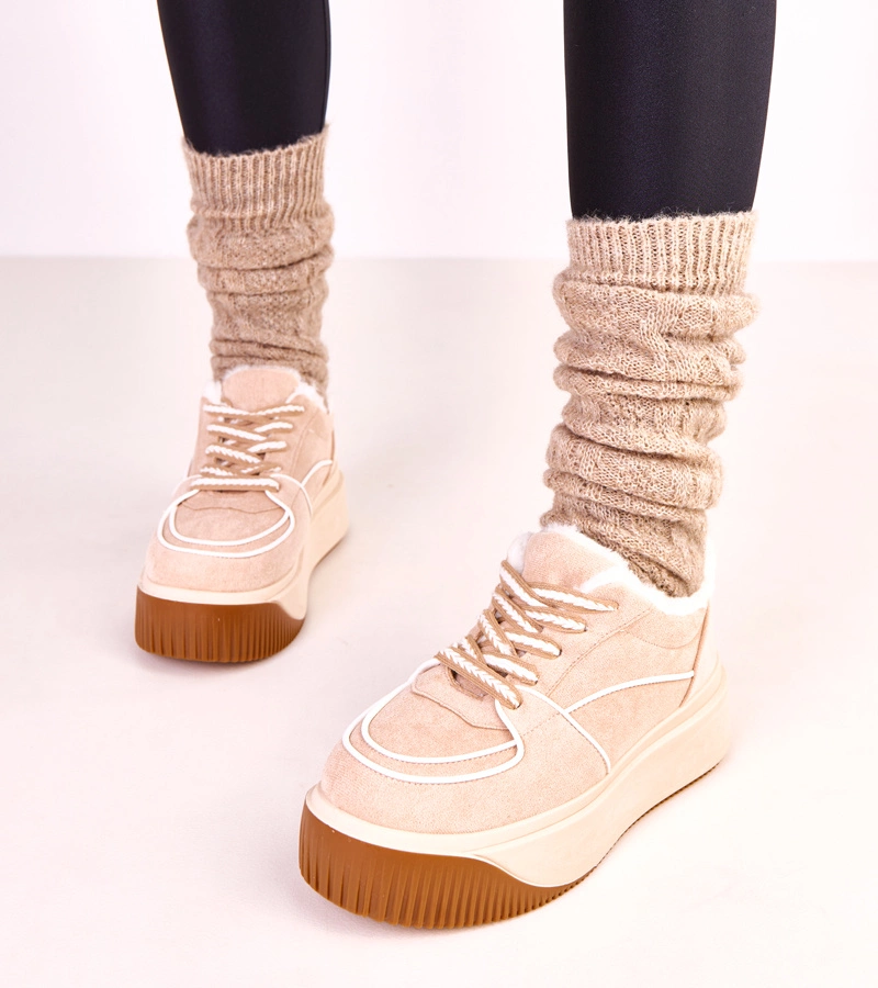 Bézs bélelt platformos sportcipő Vargas