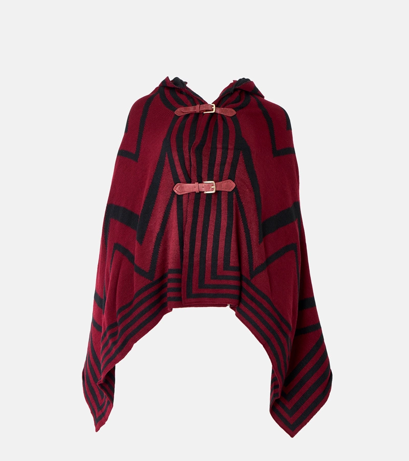 Leyla bordó kapucnis kötény