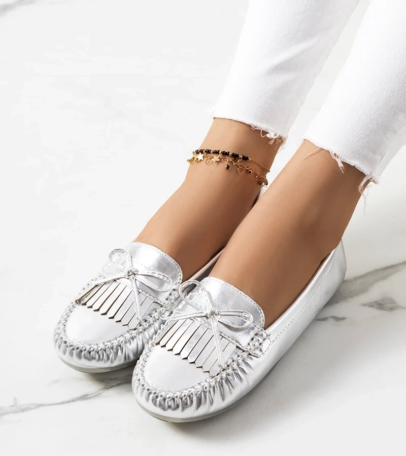 Ezüst mokaszinok Joanae