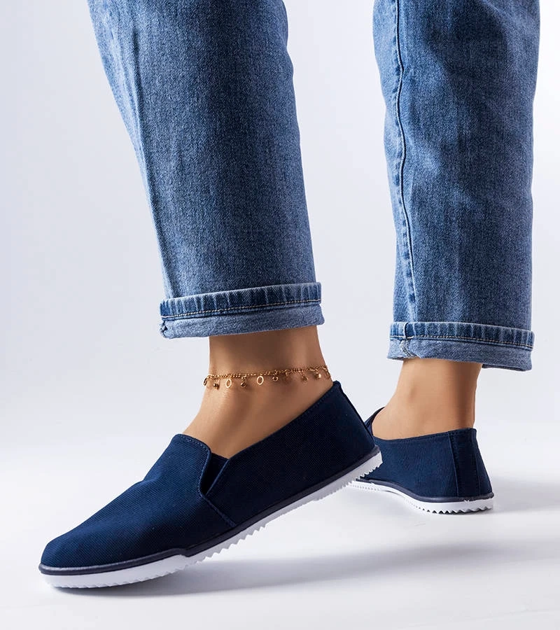 Sötétkék rugalmas teniszcipő Gaulin