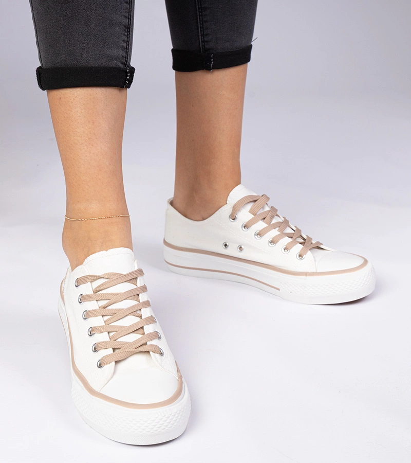 Fehér-barna klasszikus női tornacipő Ellana